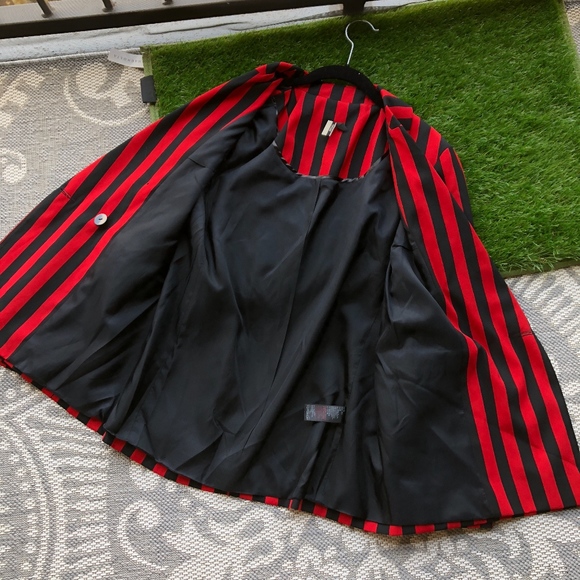 Topshop Humbug Red Stripe Double Breasted Blazer - Picture 8 of 8